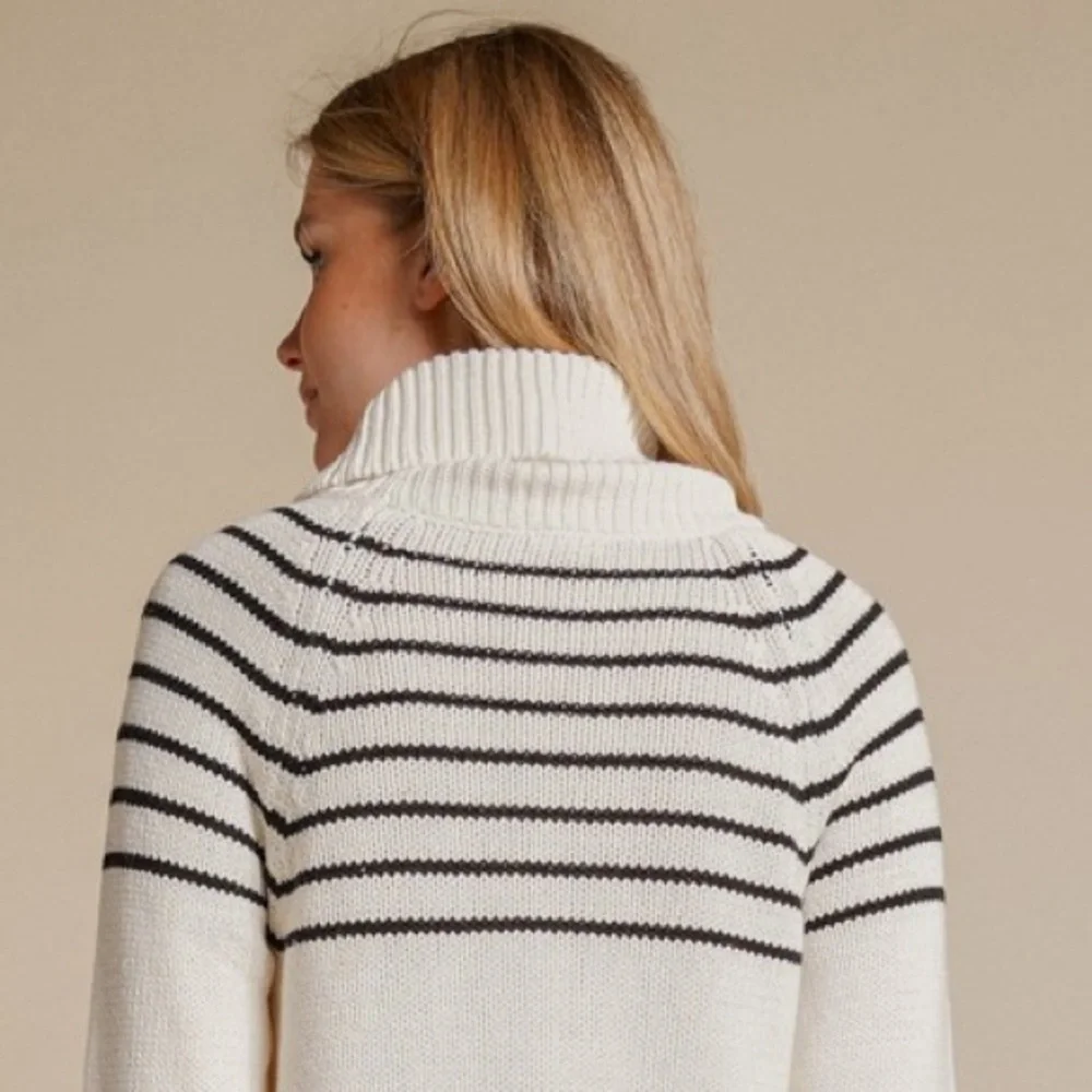 🆕Sweater Dress Striped With Button Detail Black & OffWhite S, M & L Available - Picture 4 of 4